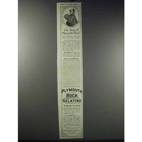 1913 Plymouth Rock Gelatine Ad - The Story Of