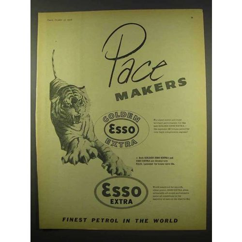 1956 Golden Esso Extra Petrol Ad - Pace Makers