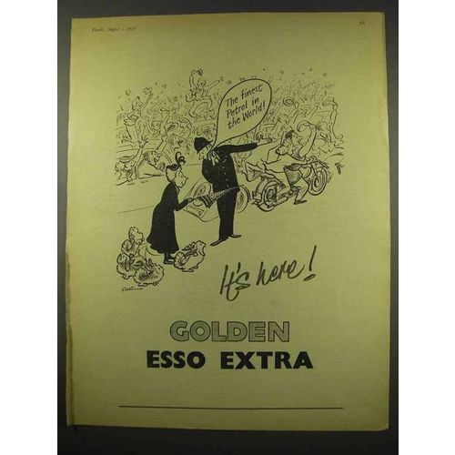 1956 Golden Esso Extra Petrol Ad - The Finest
