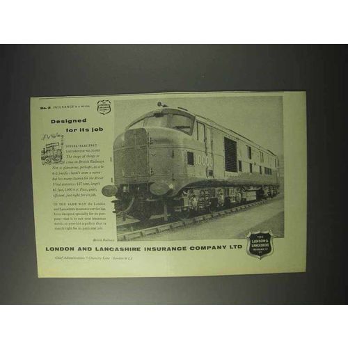 1958 London and Lancashire Insurance Ad - Designed For