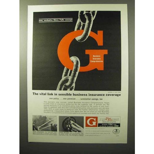 1964 Glens Falls Insurance Ad - The Vital Link