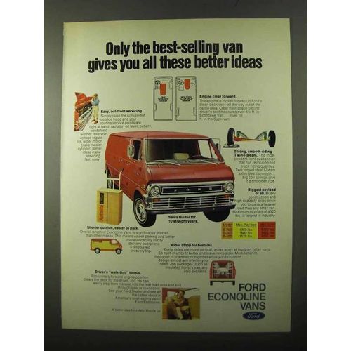 1971 Ford Econoline Van Ad - Only The Best-Selling