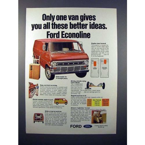 1971 Ford Econoline Van Ad - Better Ideas!
