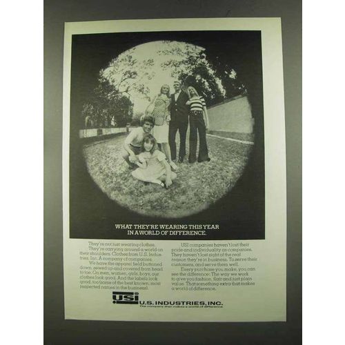 1972 USI U.S. Industries Ad - They're Wearing