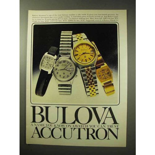 1977 Bulova Watch Ad - 22970, 21569, 21370 and 22964