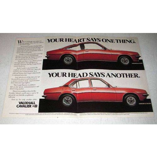 1978 Vauxhall Cavalier GLS Coupe, GL Saloon Car Ad