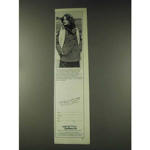 1978 Talbots New England Mackintosh Pea Coat Ad