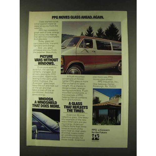 1979 PPG Solarcool Glass Ad - Moves Glass Ahead, Again