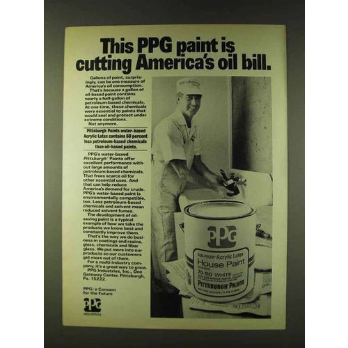 1979 PPG Pittsburgh Paints Ad - Cutting Oil Bill