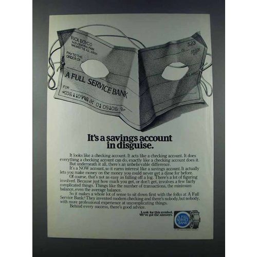 1981 Maerican Bankers Association Ad - In Disguise