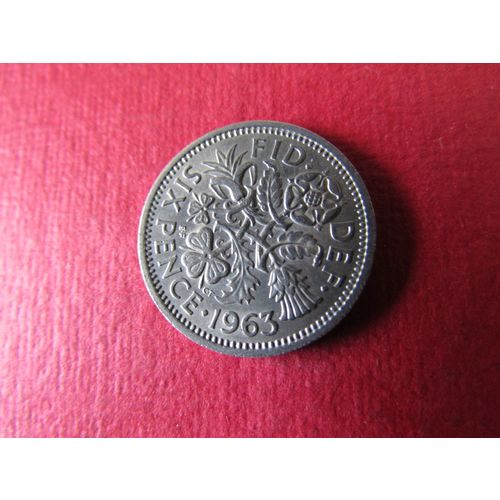 1963 QUEEN ELIZABETH II SIXPENCE FREE POST. (ed) o P