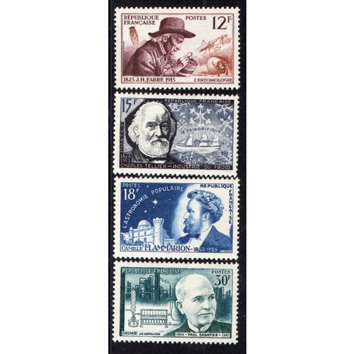 France Sg1280 - Sg1283 1956 Scientists set fine lightly mounted mint (G95)