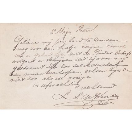 Netherlands 1900 Amsterdam 2.5c Postal card written Amsterdam cancel VGC