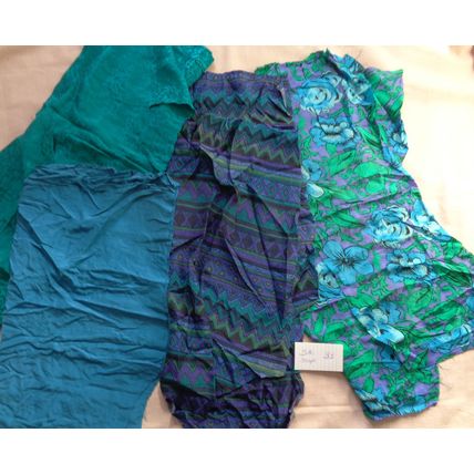 S1 100% Silk Scrap Fabric Lot Material Reclaimed clothing over 3 oz Crafting