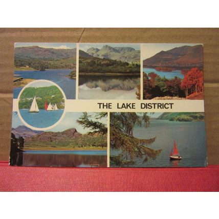 multiview, THE LAKE DISTRICT. used postcard by colourmaster =