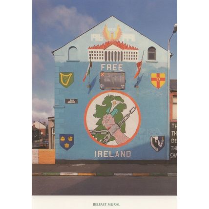 Belfast Mural Street Art Free Ireland Protest Postcard