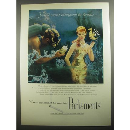 1956 Parliaments Cigarettes Advertisement