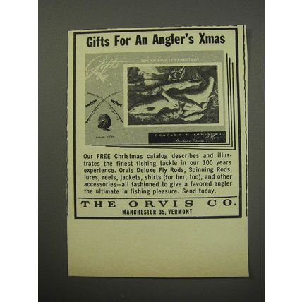 1955 The Orvis Co. Advertisement - Gifts for an Angler's Xmas