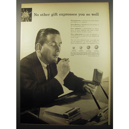 1955 De Beers Diamond Jewelry Advertisement - Expresses you so well
