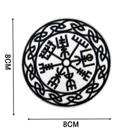 Viking Helm Terror Iron or Sew On Embroidered Patch Badge Logo 8cm X 8cm P235