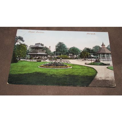 1907 fr Postcard - Chapel Field Gardens Scene, Norwich - Norfolk