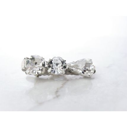 Small crystal alligator hair clip for fine thin hair