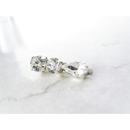 Small crystal alligator hair clip for fine thin hair