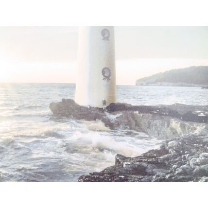 Lighthouse at Sunset Picture with LED 40 CM Home Decor Gift Christmas Ocean Sea