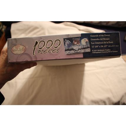 GENERALS OF THE FOREST 1000 PIECE PUZZLE COMPLETE EAGLE COUGAR WOLF