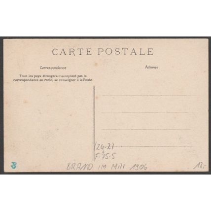 Incendie de la Halle aux Cuirs, Paris, 1906 - Le Deley CPA
