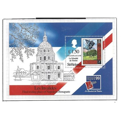 St Helena."PhilexFrance 99" Int Stamp Exhibition,Paris Mini Sheet 785.UMM.Mar24