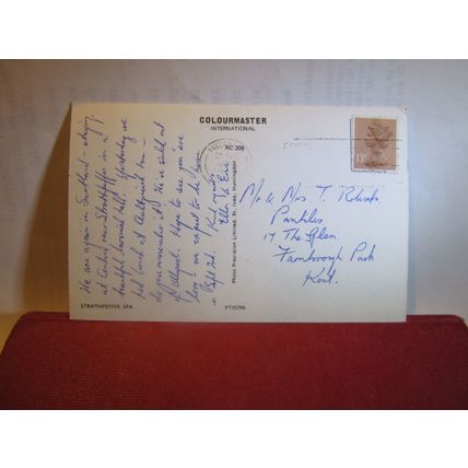 STRATHPEFFER SPA, SCOTLAND used postcard, Colourmaster 1980s pm =