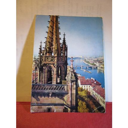 BLICK VOM MUNSTER, BASEL, SWITZERLAND. used postcard 1960 pm =