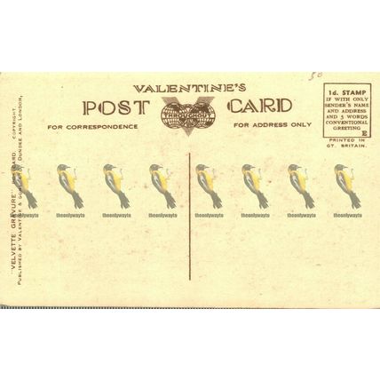 East Princes Street Gardens, Edinburgh, Valentines Velvette Gravure Postcard