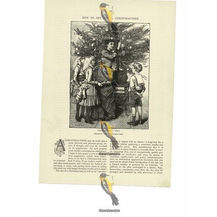 Dressing The Christmas Tree, Mary L Gow, Victorian Book Illustration, 1886