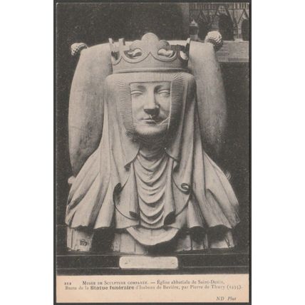 Buste de Isabeau de Bavière, Saint-Denis, c.1910 - Neurdein CPA ND212