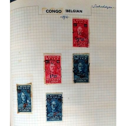Belgian Congo 1931 overprints on Stanley stamps