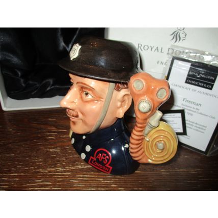 Royal Doulton Fireman International Collectors Club Character Jug D7215 BNIB