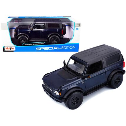 2021 Ford Bronco Wildtrak Dark Blue Metallic with Dark Gray Top "Special Edit...