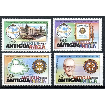 Antigua 1980 sg651/6 75th Rotary , 658/61 Portraits - MNH