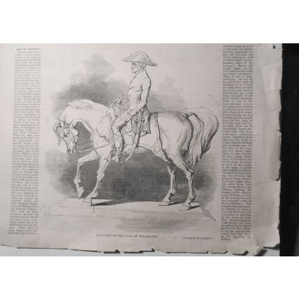 1. View of Detroit, Michigan 2. Wellington Statuette - Gleason's Pictorial, 1852