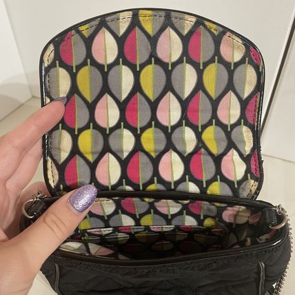 Vera Bradley Quilted Chain Strap Shoulder/ Crossbody Handbag Classic Black Purse