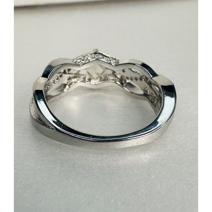 Bomb Party Sz9 Revealed BP Ring Jewelry RBP Pale Yellow Crisscross Rhodium P Bnd
