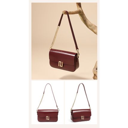 Genuine Leather Women Shoulder Bag Crossbody Handbag Red