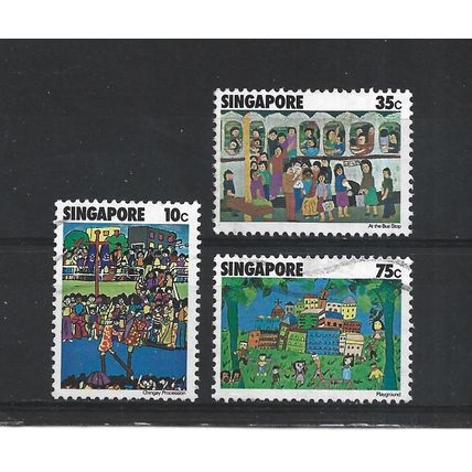Singapore.Children's Day set of 3.Fine Used.Jun25