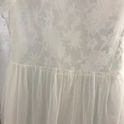 Vince Camuto Sheer White Floral Cover Up Dress with Lace Accents Size L