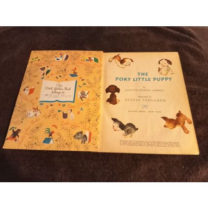 Little Golden Book The Porky Little Puppy By Janette Lowrey (C) 3rd Edition 1948