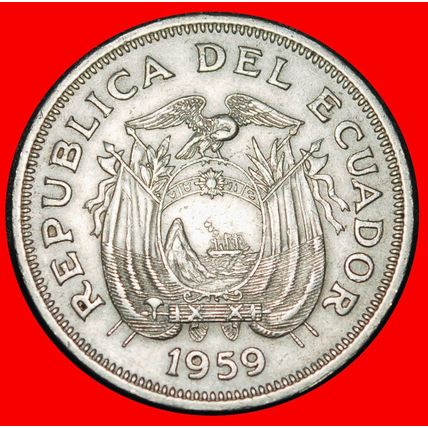 Ⰶ SUCRE (1795-1830): ECUADOR★1 SUCRE 1959 SHIP, SUN, ZODIAC★LOW START★NO RESERVE