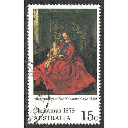 AUSTRALIA 1978: CHRISTMAS - 15c THE MADONNA & THE CHILD USED (G6)