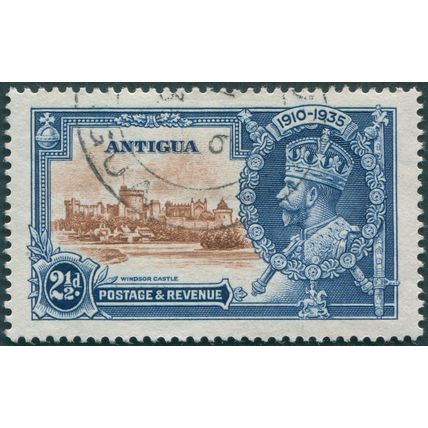 Antigua 1935 2½d brown & deep blue Jubilee SG93 used